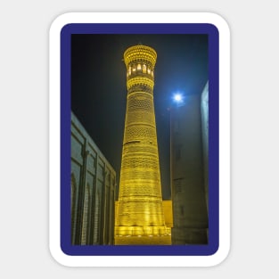 Uzbekistan. Bukhara. Kalyan Minaret. Night. Sticker